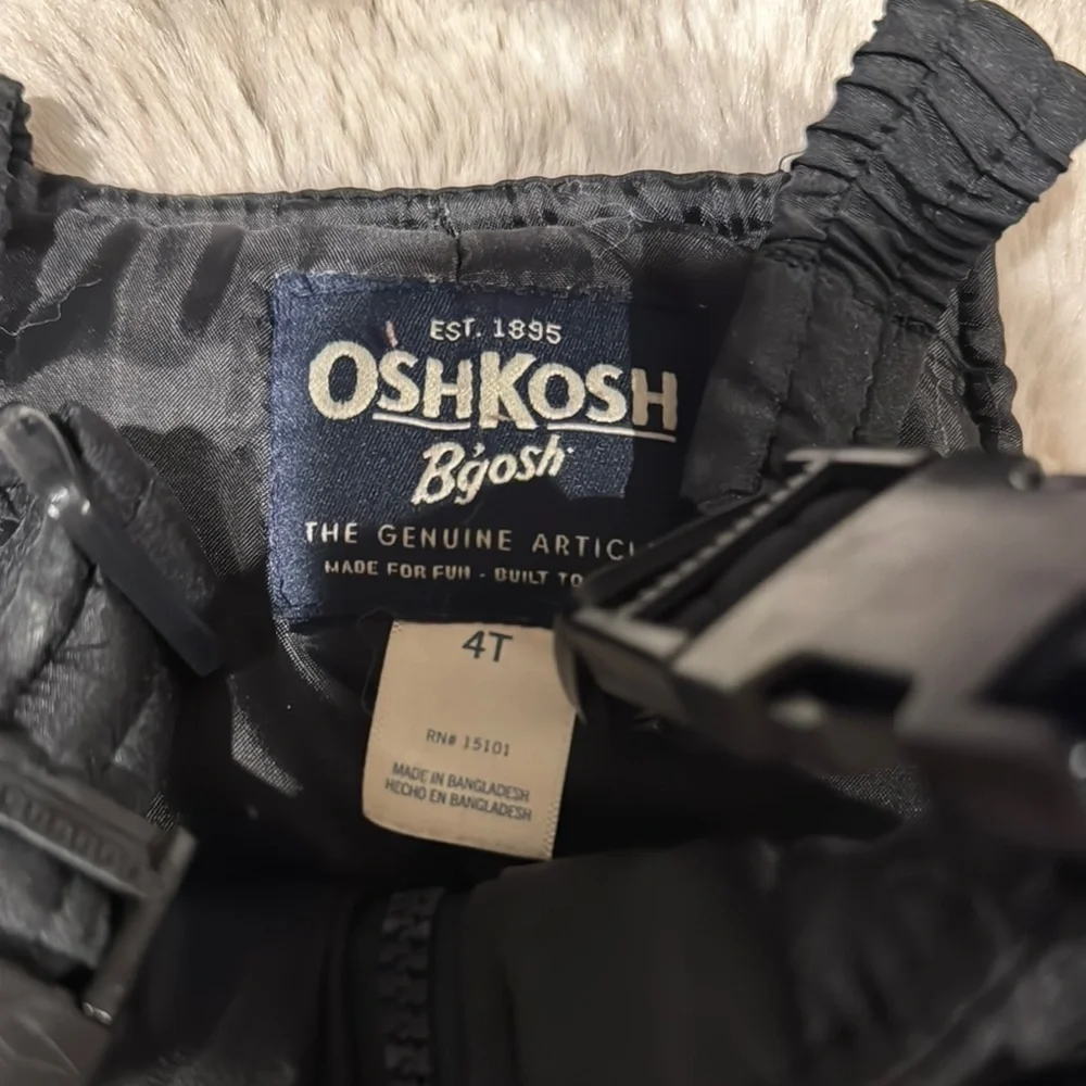 Kids' Blue and Black Snow Bibs